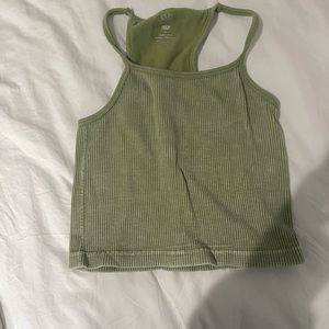 Seamless green workout tank small